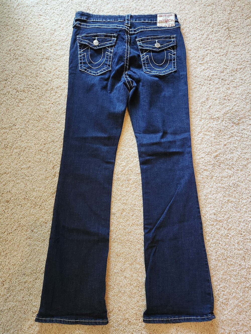 True Religion Women's Dark Blue Becca Mid Rise Bootcut Jeans - Picture 9 of 12